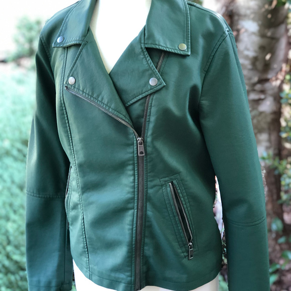 Style & Co. Jackets & Blazers - NWOT Green Moto Jacket